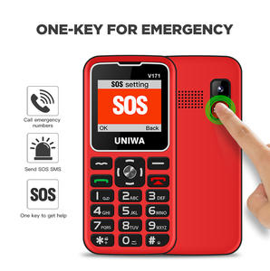 Téléphone mobile <span class=keywords><strong>senior</strong></span> UNIWA V171 à écran horizontal, <span class=keywords><strong>facile</strong></span> à utiliser, avec fonction SOS <span class=keywords><strong>pour</strong></span> personnes âgées - Product Image 5