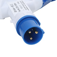 Prise industrielle Nuoqiya 3 broches 220 V mâle-femelle, type Y, une entrée trois sorties, 3 conducteurs, prise industrielle étanche à trois voies