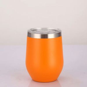 304 Food Safe Stainless Steel Interior Wine Glass Tumbler <b>Reusable</b> Eco Friendly <b>Cup</b> for Restaurant Home Use ASM09 - Product Image 2