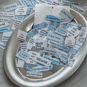 40 hojas/paquete de hojas de pegatinas en relieve con serie dispersa notas en inglés pegatinas decorativas para planificadores y diarios - Product Image 3