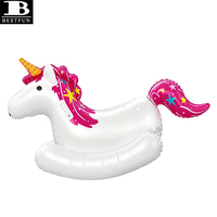 Bouée gonflable licorne robuste pour piscine, transat aquatique gonflable fantaisie, jouet flottant pour enfants et adultes, idéal pour le lac
