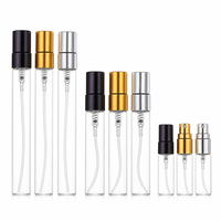 Flacons de parfum en verre dépoli de 2 ml, 3 ml, 5 ml, 10 ml avec pompe pulvérisatrice, atomiseur à fine brume, rechargeables, vides, pour voyage