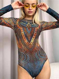 2026 Neuerscheinung Anpassbarer Damen-Badeanzug mit Transparentem Netzstoff und Langen Ärmeln, UPF50+ Sonnenschutz-Schwimmanzug - Product Image 6