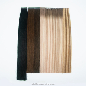 Extensions de cheveux vierges humains blonds européens de qualité supérieure 2026, double épaisseur, invisibles, à bandes adhésives en PU sans couture - Product Image 3