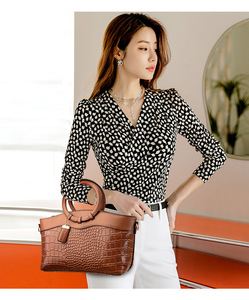 Ring <b>Top</b> Handle Satchel Shoulder Bag PU Leather Embossed Tote Hand Bag Pattern Handbag for Women - Product Image 6
