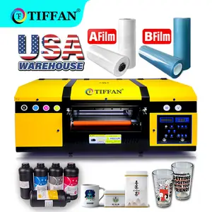 DTF Impresora De UV LED-Licht A3 Größe 12 Zoll 2 In1 UV DTF Cup Wrap Drucker UVDTF Aufkleber Drucker Maschine für kleine Unternehmen