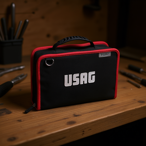 Usag Tool Bag – sac à outils rouge et noir avec fermeture éclair, étui de transport pour le rangement des outils - Product Image 3