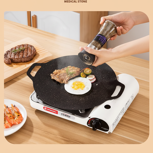 Plaque <span class=keywords><strong>de</strong></span> <span class=keywords><strong>cuisson</strong></span> coréenne antiadhésive multi-tailles en fonte avec double poignée <span class=keywords><strong>pour</strong></span> <span class=keywords><strong>barbecue</strong></span> et <span class=keywords><strong>cuisson</strong></span> en extérieur – Vente en gros - Product Image 5