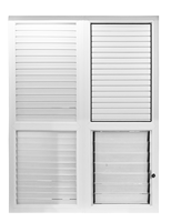 Obturateur de fenêtre à louvre Upvc réglable Fenêtres à persienne en verre personnalisées Fenêtre à ventilation fixe ouvrable Fenêtres à persiennes insonorisées