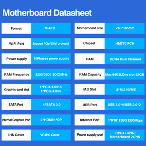 ERYING nuevo para Intel Core <span class=keywords><strong>I7</strong></span> 13700HX 16C24T DDR4 RAM NVME Interposer LGA 1151 placa base <span class=keywords><strong>CPU</strong></span> Combo para DIY Kit de computadora de escritorio - Product Image 5