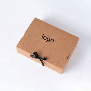Factory Direct Customizable Kraft <b>Paper</b> Gift Box With Ribbon Eco-friendly Ideal for Wedding & Birthday Favor Packaging - Product Image 1