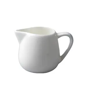 Restaurante usado tamanho pequeno personalizado 50-130ml, novidade porcelana café creamer bebidas branco porcelana jarro de leite