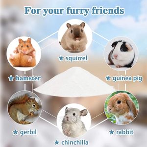ทรายรองกระโถนหนูแฮมสเตอร์ทะเลทรายแบบไม่มีฝุ่นสำหรับหนูแฮมสเตอร์ชินชิลล่าหนูเจอร์บิลหรือหนูแฮมสเตอร์สัตว์เลี้ยงขนาดเล็กอื่นๆอาบน้ำทรายกระต่าย - Product Image 4