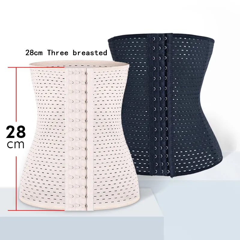 Faja de cintura larga para mujer, corsé debajo del pecho de 28cm, moldeador de Control de barriga, entrenador de cintura negro y Beige, cinturones transpirables