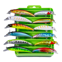 Leurre de pêche coulant Hessen 45mm 3g en plastique ABS, type Minnow Swim Bait, pour Achigan, Truite, Perche et Bar - Eau douce et Eau salée