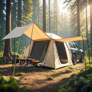 Tente SUV double couche pour le <span class=keywords><strong>camping</strong></span> Couverture de véhicule électrique Rainfly pour SUV Van Jeep Pickup et hayon - Product Image 5