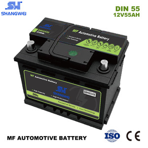 Batterie de voiture Shangwei 12V 55Ah DIN55-MF sans entretien pour voitures et camions - Product Image 3