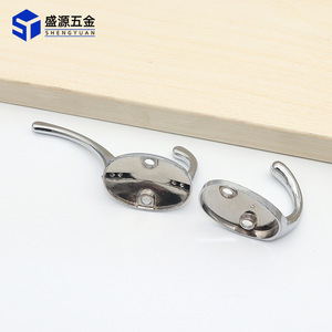 Wall Mount Zinc Alloy <b>Hooks</b> Heavy Duty Modern Design For Door Bathroom <b>Kitchen</b> Use Round Shape Nickel Plated - Product Image 4
