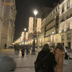 Décoration de paysage extérieure de <span class=keywords><strong>rue</strong></span>, drapeau LED 2D en PVC, Noël, Halloween, Thanksgiving, motif lumineux sur poteau - Product Image 4