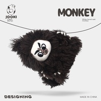 Adorable jouet en peluche singe Saki à face blanche en polyester, figurine en peluche mignonne, oreiller de couchage câlin, petite poupée idéale pour les filles