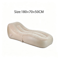 Canapé gonflable portable en PVC floqué, fauteuil inclinable ergonomique gonflable avec pompe à air pour l'intérieur, la maison et l'extérieur
