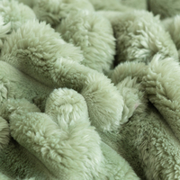 Couverture Polaire Douce et Solide Double Couche en Flanelle, Plaid Chaud et Épais en Velours Corail pour Lit Double, Couette pour Canapé et Divan Hiver