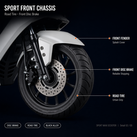Nouvelle Moto Scooter Urbaine K40 200CC 2026, Moto Sportive à Essence avec Démarrage sans Clé, Freins à Disque CBS, EURO 5