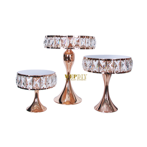 Wedding Props Trang Trí Bánh Sắt Đứng Trang Trí Nội Thất Đảng Crystal Tray Kim Loại Tráng Miệng Hiển Thị Bảng - Product Image 6