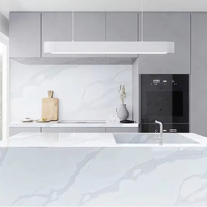 Lastra Grande per Cucina in Marmo Italiano Calacatta Bianco con Venature, Pietra di Quarzo Artificiale Moderna per Piano di Lavoro Domestico, Ecologica e Resistente al Calore - Product Image 4