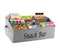 Organisateur de collations à 6 compartiments séparés, boîte de rangement en tissu pour bar à collations, bonbons, cuisine