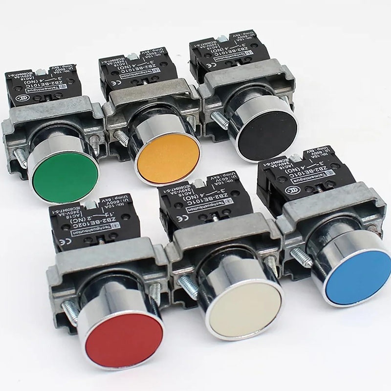 Interruttore a pulsante doppio LED rosso-verde bicolore da 19