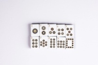 Élégant jeu de tuiles de mahjong américain en acrylique rouge de la collection HAUS, jeu de table luxueux, cadeau idéal pour les joueurs, casino, jeu d'argent
