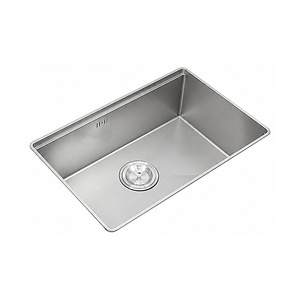 Fregadero de Cocina Estrecho Volcanic Nano Silver 760x440mm Acabado Espejo Cuenco Único Acero Inoxidable SUS304 802 Grifo Incluido - Product Image 1