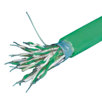 Cable de extensión para termopar, Cable de compensación para termopar, 12 pares, Color verde, código IEC