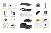 Graveur laser double LaserPecker LP5 20W à diode fibre optique 8K pour métal, plastique, bois, papier, cuir, pierre, compatible Bluetooth 5.0