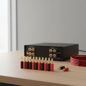 Высококачественный латунный аудиоадаптер-разъем типа «банан» для 4-мм кабеля, не требующий пайки - Product Image 2