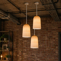 Lustre suspendu décoratif C&S en céramique personnalisé, à économie d'énergie, blanc chaud, petit modèle pour salle à manger, garantie 1 an