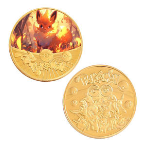 10 Pièces de Monnaie Japonaises Classiques en Or Anime <span class=keywords><strong>Pokémon</strong></span> Plaqué Or 24K Pièces Commémoratives Plaqué Or Série Complète Eevee - Product Image 4