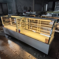 Vitrine Réfrigérée de Comptoir à Trois Niveaux, Simple Température, en Acier Inoxydable, avec Compresseur Électrique et Ventilateur, pour Gâteaux