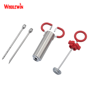 حقنة احترافية من الفولاذ المقاوم للصدأ لحقن اللحم مع إبر ماء مالح للشواء وشواء تركي وشواء خارجي - Product Image 6