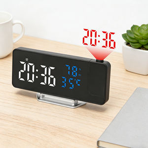 <span class=keywords><strong>Reloj</strong></span> Despertador Digital LED Moderno con Proyección de <span class=keywords><strong>Hora</strong></span>, Temperatura y Humedad, Función de Snooze, Brillo Ajustable, Decoración para el Hogar y Dormitorio - Product Image 1