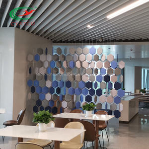 Compre moderno 100% poliéster Pet 3D Art Wall Panel acústico Sistema de absorción de sonido para decoración de <span class=keywords><strong>cine</strong></span> para salas - Product Image 4