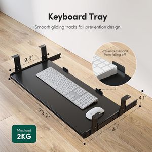 55-inch thiết kế hiện đại điện đứng bàn Bàn Khay Bàn phím cơ giới ergonomic nâng ngồi đứng tính năng lớn Chiều cao có thể điều chỉnh - Product Image 3