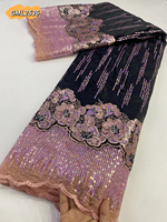 Paillettes Velours Holographique Irisé Blanc Tricot Velours Dentelle Tissu Broderie Sequin Tissu pour Robe de Soirée de Mariée