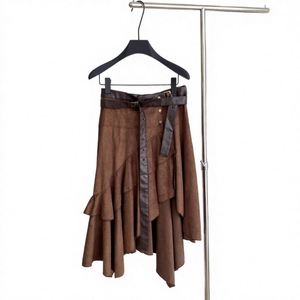 Summer Ladies Swing Buttons Decorated Elastic <b>Skirts</b> High Waist Elegant Retro Pleated <b>Skirt</b> - Product Image 2