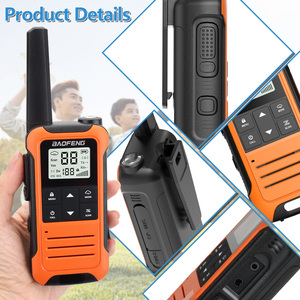 2 Piezas Baofeng F22 Mini Walkie Talkie PMR/FRS de Largo Alcance, Recargable, Portátil, Radio Bidireccional para Niños, Cargador Tipo-C para <span class=keywords><strong>Viajes</strong></span> de Camping - Product Image 3
