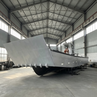 Meilleur Prix Soudage Complet 15m Petits Bateaux De Pêche En Aluminium Cabine Console Landing Craft River Barge à Vendre
