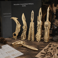 Hamaileon Puzzle 3D mécanique STEM éducatif, Karambit en bois, puzzle 3D pour adultes, couteau pliable Cyberpunk, cadeaux pour hommes et garçons