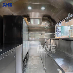 Food Truck in Alluminio per Ristorazione Completamente Attrezzato, Chiosco <span class=keywords><strong>Mobile</strong></span> Prefabbricato per Sandwich, Taco e Caffè - Product Image 3