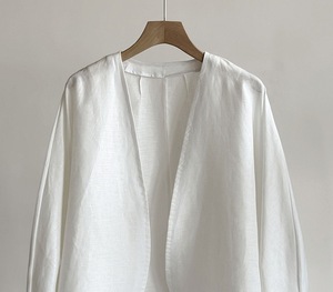 Sostenibile Eco Friendly Casual in misto <span class=keywords><strong>lino</strong></span> oversize tinta unita con scollo a V blusa manica a pipistrello abbigliamento da lavoro <span class=keywords><strong>donna</strong></span> asciugatura rapida all'ingrosso - Product Image 4